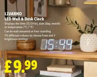 Livarno led wall & desk clock
