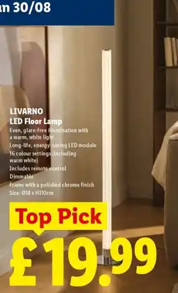 Lidl Livarno led floor lamp offer
