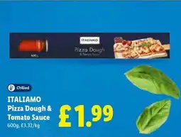 Lidl ITALIAMO Pizza Dough & Tomato Sauce offer