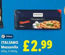 Lidl ITALIAMO Mozzarella offer