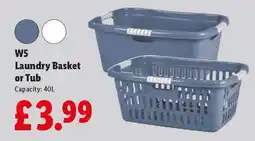 Lidl W5 Laundry Basket or Tub offer
