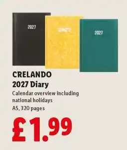 Lidl CRELANDO 2027 Diary offer