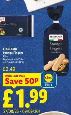 Lidl ITALIAMO Sponge Fingers offer