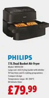 Lidl PHILIPS 7.1L Dual Basket Air Fryer offer