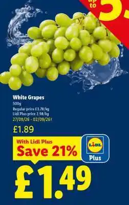 Lidl White Grapes offer