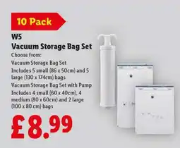 Lidl W5 Vacuum Storage Bag Set offer