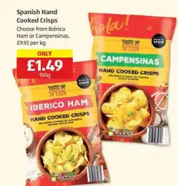 Aldi Spanish Hand Cooked Crisps offer