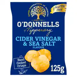 Iceland O'Donnells Hand Cooked Crisps Irish Cider Vinegar & Sea Salt Flavour 125g offer
