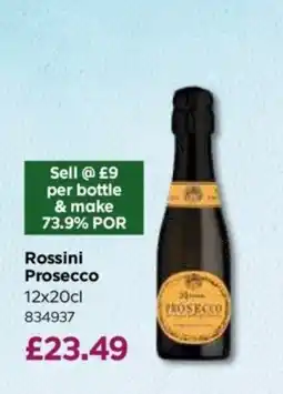 Bestway Rossini prosecco offer