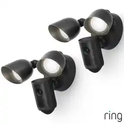 Costco Ring Floodlight Cam (2nd Gen) - Wired - Black Security Camera - Retinal 2K - 2 Pack offer