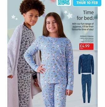 Aldi Children's Pyjamas offer