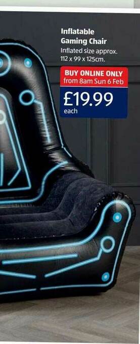 Aldi Inflatable Gaming Chair offer