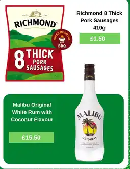 Morrisons Richmond 8 thick pork sausages offer