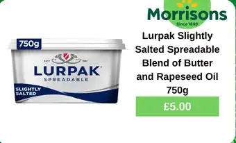 Lurpak slightly salted spreadable blend of butter and rapeseed oil