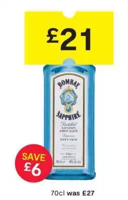 SuperValu Bombay Sapphire Gin offer