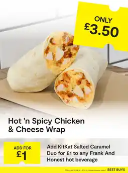 SuperValu Hot 'n Spicy Chicken & Cheese Wrap offer