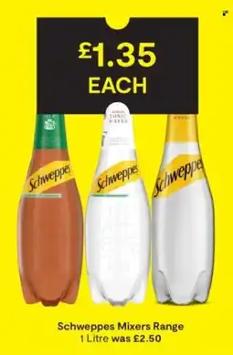 SuperValu Schweppes Mixers Range offer