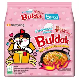 Iceland Buldak Hot Chicken Ramen Noodles Carbonara Flavour 650g (130g x 5) offer