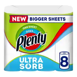 Iceland Plenty Ultrasorb Kitchen Roll 8 Rolls offer