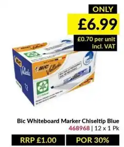 Musgrave MarketPlace Bic Whiteboard Marker Chiseltip Blue offer