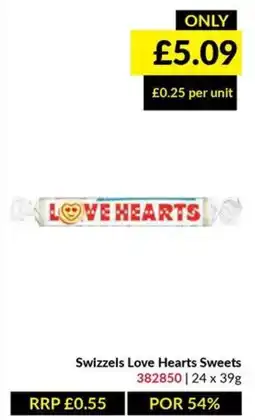 Musgrave MarketPlace Swizzels love hearts sweets offer