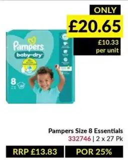 Musgrave MarketPlace Pampers Size 8 Essentials offer