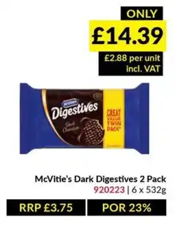 Musgrave MarketPlace McVitie's Dark Digestives 2 Pack offer