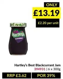 Musgrave MarketPlace Hartley's best blackcurrant jam offer