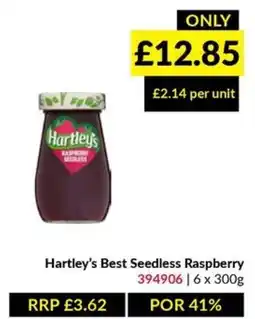 Musgrave MarketPlace Hartley's best seedless raspberry offer