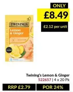 Musgrave MarketPlace Twinings lemon & ginger offer