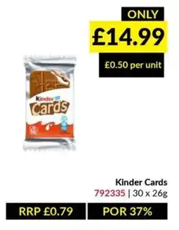 Musgrave MarketPlace Kinder Cards offer