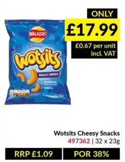 Musgrave MarketPlace Walkers Wotsits Cheesy Snacks offer