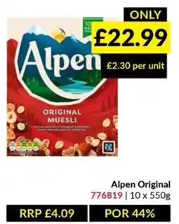 Musgrave MarketPlace Alpen original muesli offer