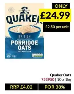 Musgrave MarketPlace Quaker porridge oats offer