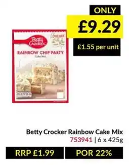 Musgrave MarketPlace Betty Crocker rainbow cake mix offer