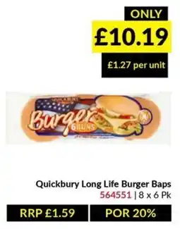 Musgrave MarketPlace Quickbury long life burger baps offer