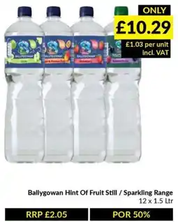 Musgrave MarketPlace Ballygowan Hint Of Fruit Still / Sparkling Range offer
