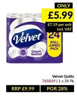 Musgrave MarketPlace Velvet Quilts offer