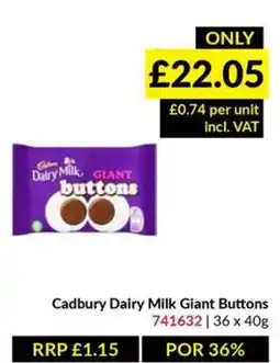Musgrave MarketPlace Cadbury dairy milk giant buttons offer