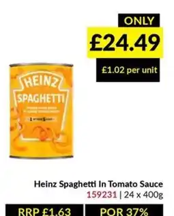 Musgrave MarketPlace Heinz spaghetti in tomato sauce offer