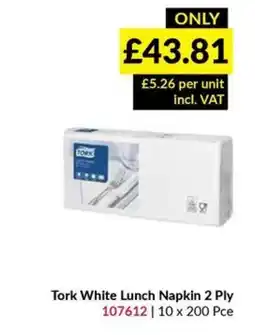 Musgrave MarketPlace Tork white lunch napkin 2 ply offer