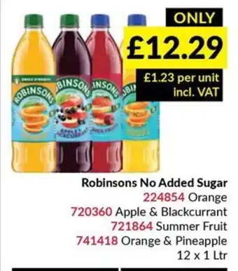 Musgrave MarketPlace Robinsons no added sugar offer