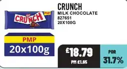 Bestway Crunch milk chocolate offer