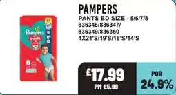 Bestway Pampers pants offer