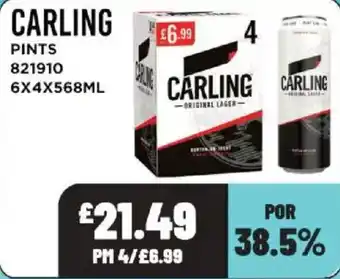 Bestway Carling pints offer