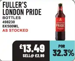 Bestway Fuller's london pride bottles offer