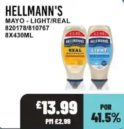Bestway Hellmann's mayo - light/real offer