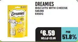 Bestway Dreamies biscuits with cheese offer