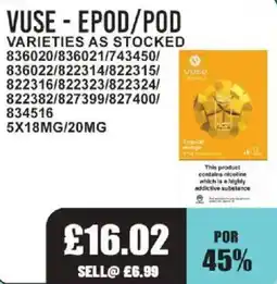 Bestway Vuse epod/pod offer