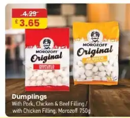 MyMINIMIX Morozoff original dumplings offer